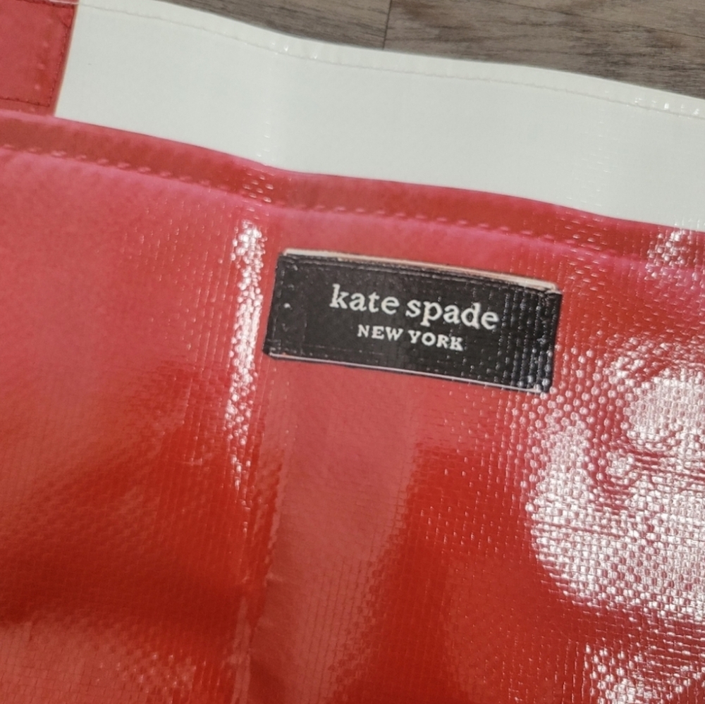 NWT Kate Spade × Target Reusable Large Tote Bag Red & White Limited Edition NEW - Picture 7 of 11